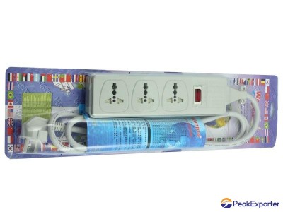 3 gang Universal Socket Extension Power Cord