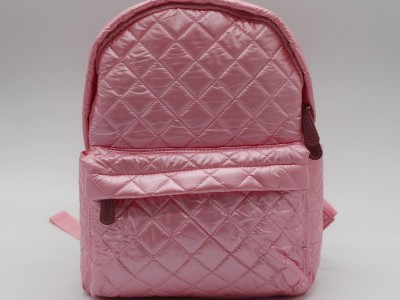 Nylon quilted lovely kids small pink school bag for kindergarten girls