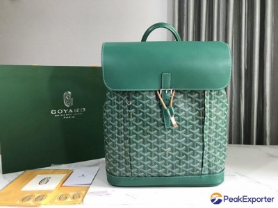 Goyard Goyardine Calfskin Alpin MM Backpack Green Goyard Cloth Backpack