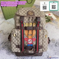 ophidia backpack Medium backpack with Interlocking G men backpacks women b