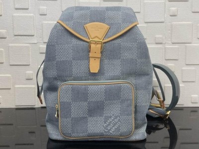 Wholesale               Montsouris Backpack Damier Denim Travel Backpack