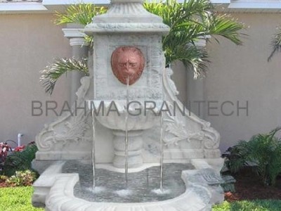 marble garden fountain,backyard stone fountain,garden water feature