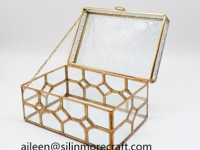 jewelry-box storage box geometric glass terrariums made in China