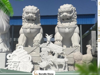 Chinese marble stone lion statues
