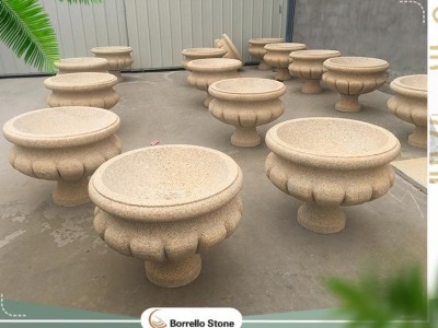 landscaping stone flower pot