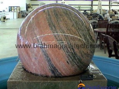 granite floating sphere water fountain ball  water feature
