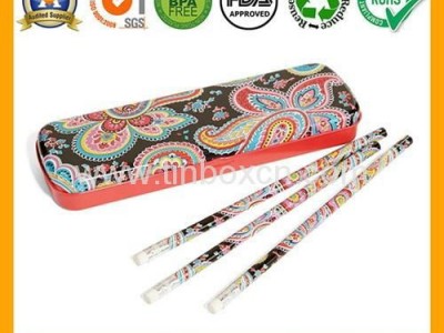 Metal tin pencil box pencil tin case stationery