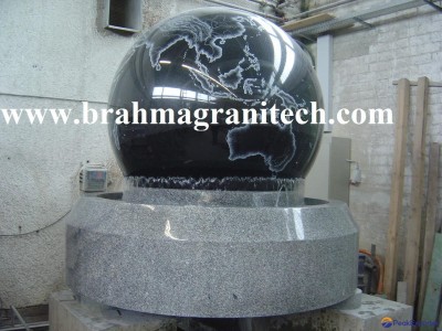 Stone Fountain Ball, Marble Rolling Sphere, Floating Granite Globes, Round Stone