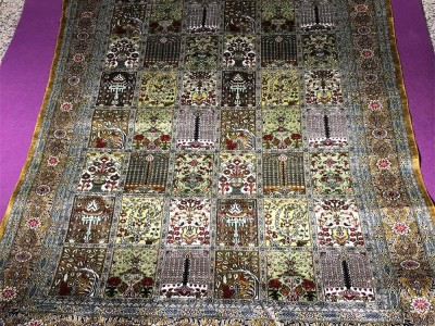 3x5ft high density hand knotted silk persian art collection rugs