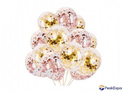 12 inch gold confetti balloons