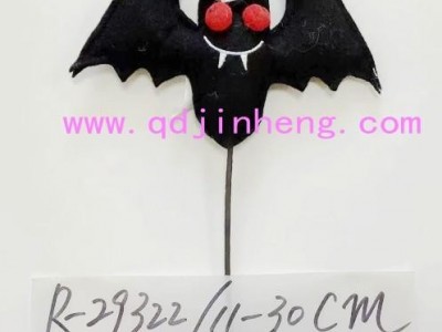 11cm bat plush with stick as decorations for Halloween