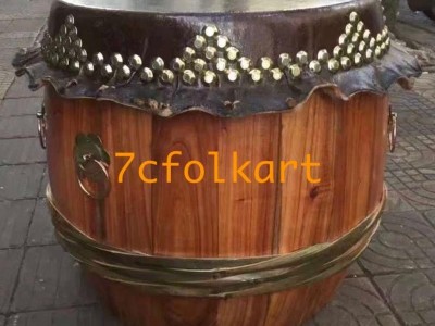 High pitch raw wood drums for lion dancing