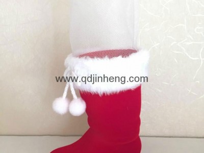pile coating boots plastic red
