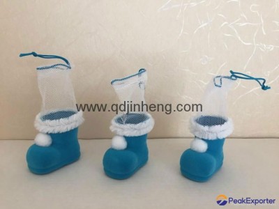 blue plastic pile coating boots for decoration 5cm
