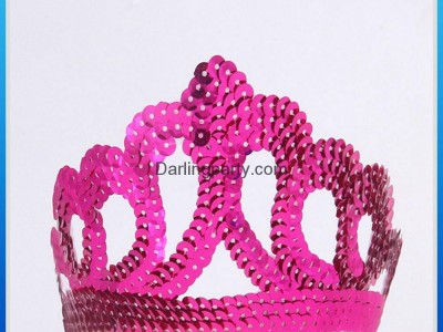 China Red Glittering Party Crown For Kids