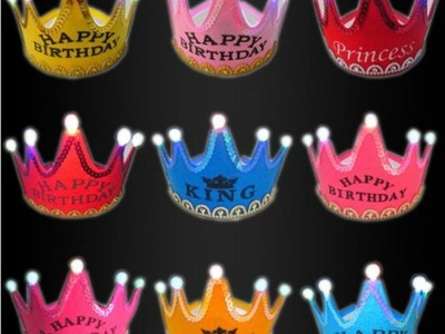 LED luminous crown party hat birthday party supplies