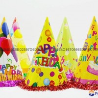 Birthday hat / paper hat / clown brush / party hat / carnival hat