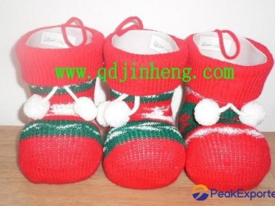14cm plastic boots with knitted outer for Christmas