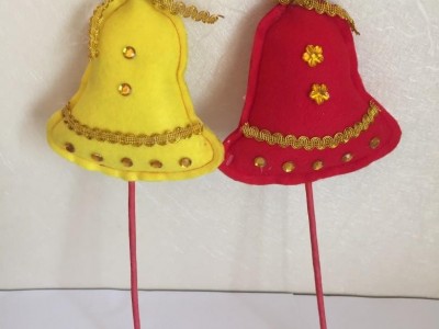 stuffed bell stick for Christmas