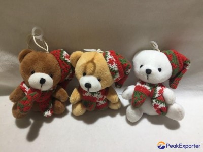 Christmas scarf sitting bear