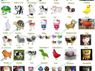 2019 New Arrive Walking Animal Shaped Helium Mylar Balloons