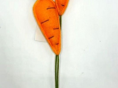 13cm soft carrot wither sticker for Easter day decoration
