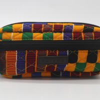 Ankara printed cotton with diamond quilted stylish pencil pouch