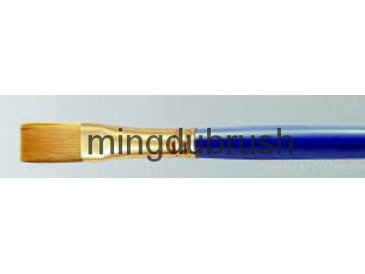 Synthetic Flat Artist paint Brush with Golden Aluminium Ferrule (234)