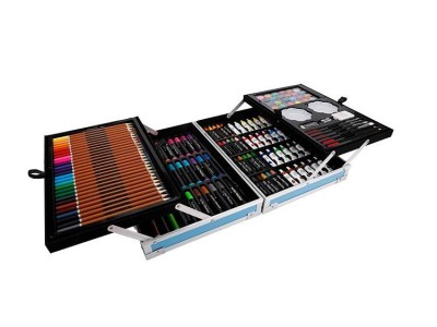 Aluminum Box Packing Water Color Oil Pastel Color Pencil Drawing Set For Childre