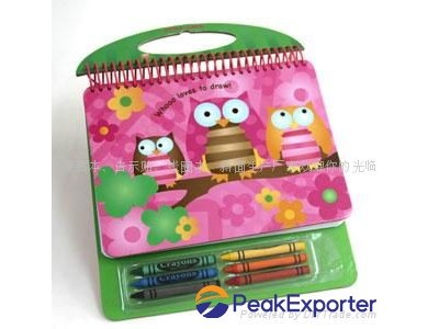 Spiral Painting Book with Crayon