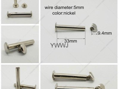 33mm Scrapbook Nickel Binding Chicago Screw Post