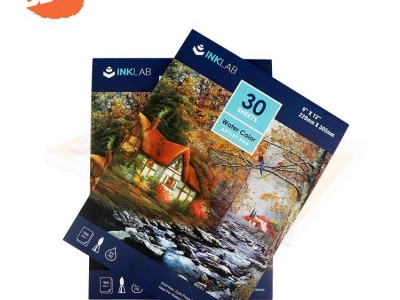 2 PCS 30 Sheets Art Water Colour Book,Acid Free Watercolor Paper Pad
