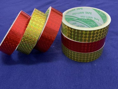 Diamond laser tape (red/gold)
