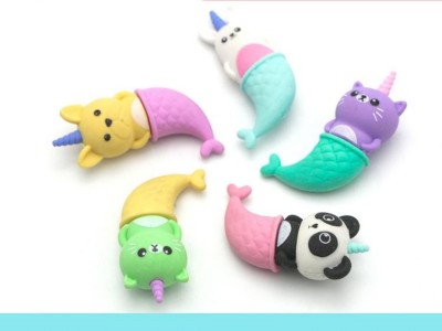 Soododo XD1907 Puzzle Animal Mermaid  Eraser