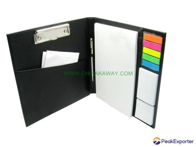 PU file organizer set with sticky notes ,3036