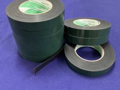 Green PE film-black double-sided foam glue