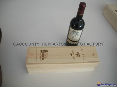 Wooden wine box for 1 bottle