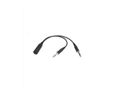 CB-02 Helicopter Headset Plug to GA Fixed Wing Aircraft Cable Adapter