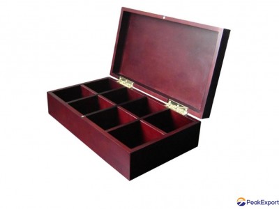 Black Solid Wooden Tea Bags Box and Organizer
