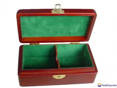 High-Grade Wooden Tea Box Felt Tea Chest