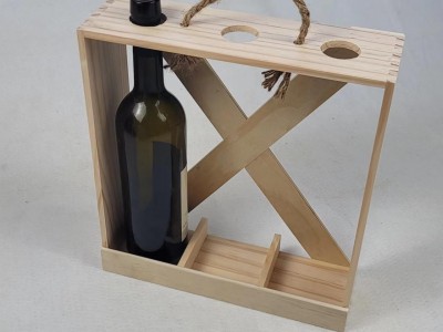Handmade Wooden Wine Crate, Cheap Custom Wooden Wine Box, Wood Wine Bottle Holde