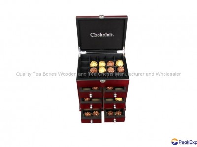 Rich Mahogany Finished Wooden Boxes with drawers for Chocolates