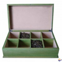 Large Wiped Finished Wooden Loose Tea Chest