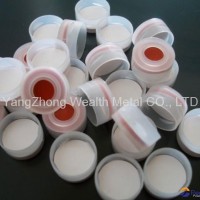 Autosampler vial seal with silicon-teflon liner