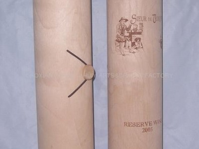 Single wood wine box