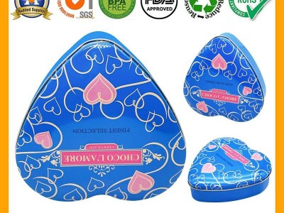 Heart shape chocolate gift tin box for Christmas holiday Valentine's Day