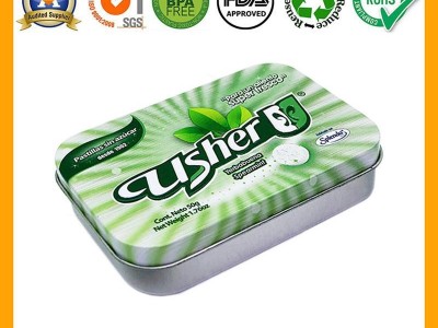 Decorative Rectangular Tin With Hinged Lid BR1560 Factory