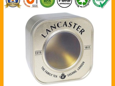 Exclusive Square Tea Tin Container With Window BR1208 Factory