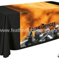 Branded fabric table cover    custom desk cover
