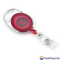 NEW CARABINER RETRACTABLE CARD HOLDER RECOIL KEY RECOIL KEY RING BELT CLIP PULL